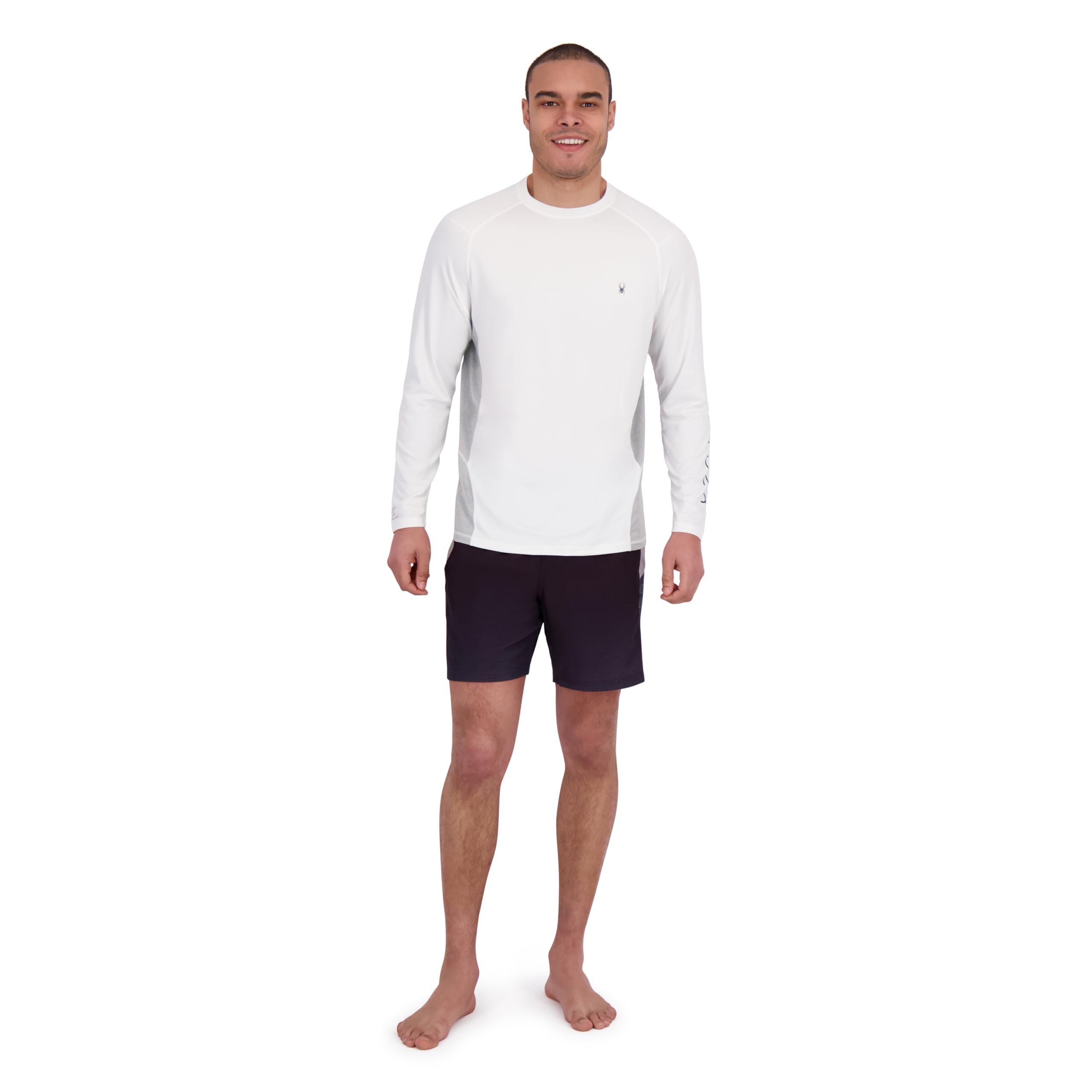 Spyder Herren Long Sleeve Rashguard – UPF+, Quick-Dry, Swim, Surfing, Hiking, Workouts Rash-Guard-Shirt