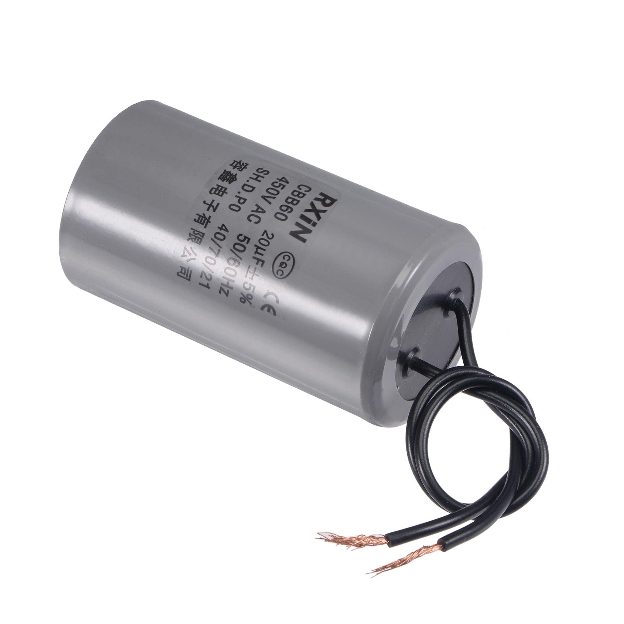 20uf CBB60 Start Run Capacitor – Wired, 450V, ±5% Tolerance For Motors, Generators, Pumps