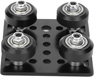 V Slot Gantry Plate V Type Gantry Plate V Gantry Rod Plate Small V Wheel with Plate for 3D Printer Accessories, Black