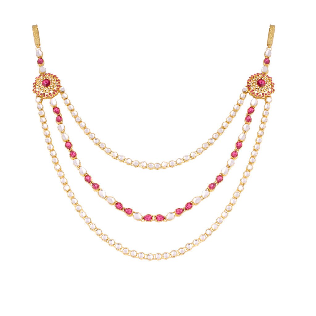 I Jewels 18K Gold Plated Traditional Ethnic Kundan Studded Multi Layered Adjustable Kamarband/Belly Chain/Kandora/Wait Belt For Women (B011) (B01LVXPHPL) Amazon Price History, Amazon Price Tracker