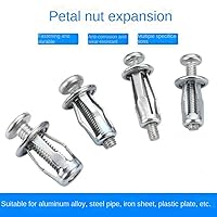 Vista 5 de Tuerca de pétalos de tornillo de expansión, M4 M5 M6 M8 Molly Jack tuercas con tornillos, kit surtido de tuercas para pared hueca, hierro para pared