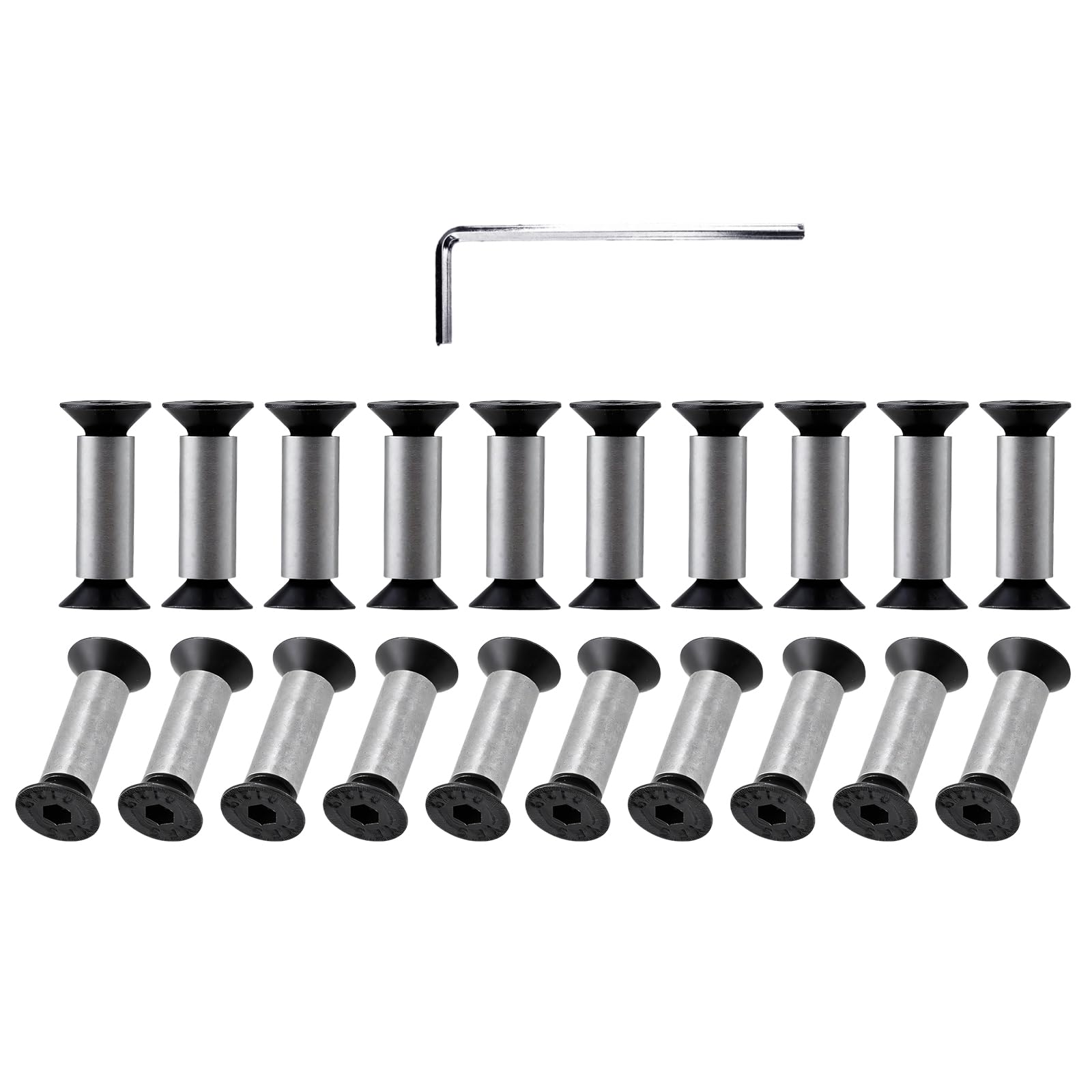 Carotoe 5Mm Size 5 20-Piece Handle Scale Fastener Set, Alloy Countersunk Socket-Drive Screws For Assembly, Replacement, And Repair Use
