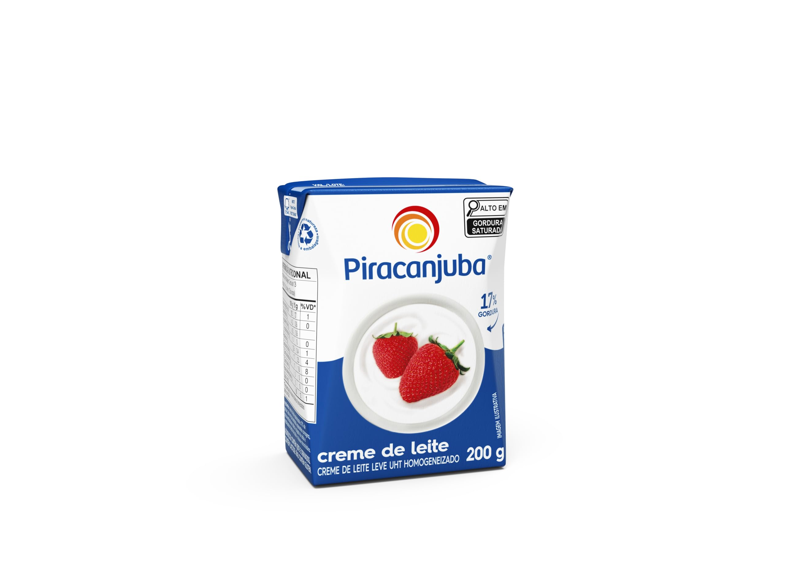Piracanjuba Creme de leite Table Cream 200g 7 5 oz pack 4 — view 3