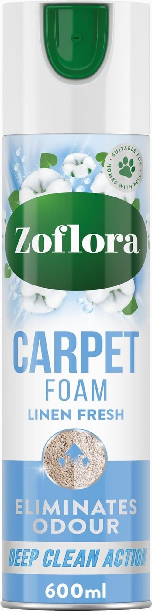 Zoflora Carpet Fresh & Care Foam Linen Fresh 600Ml