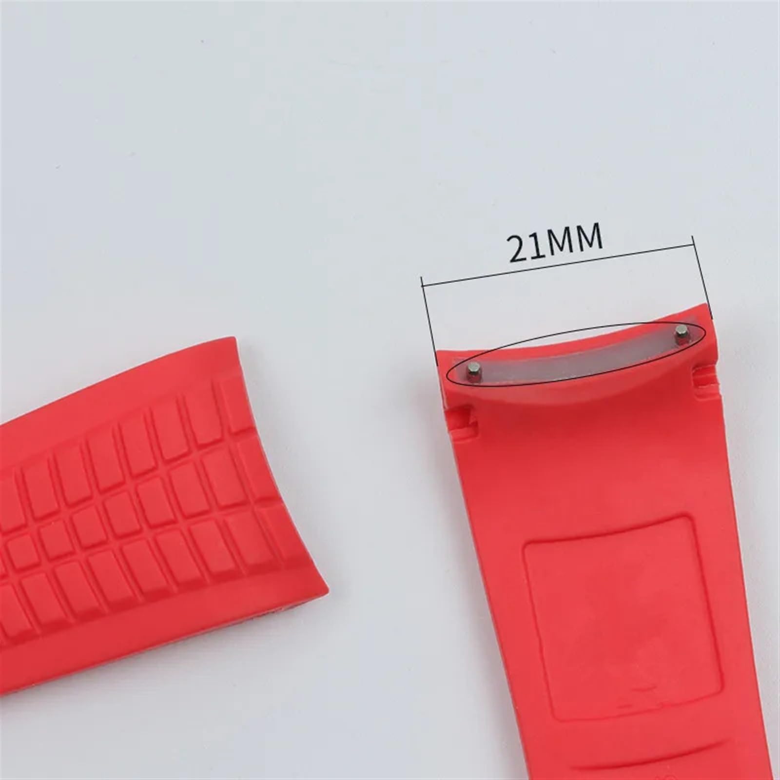 21 mm Silikonkautschuk-Armband für Uhrenarmband der Serie 5164a, 5167a, 5968a