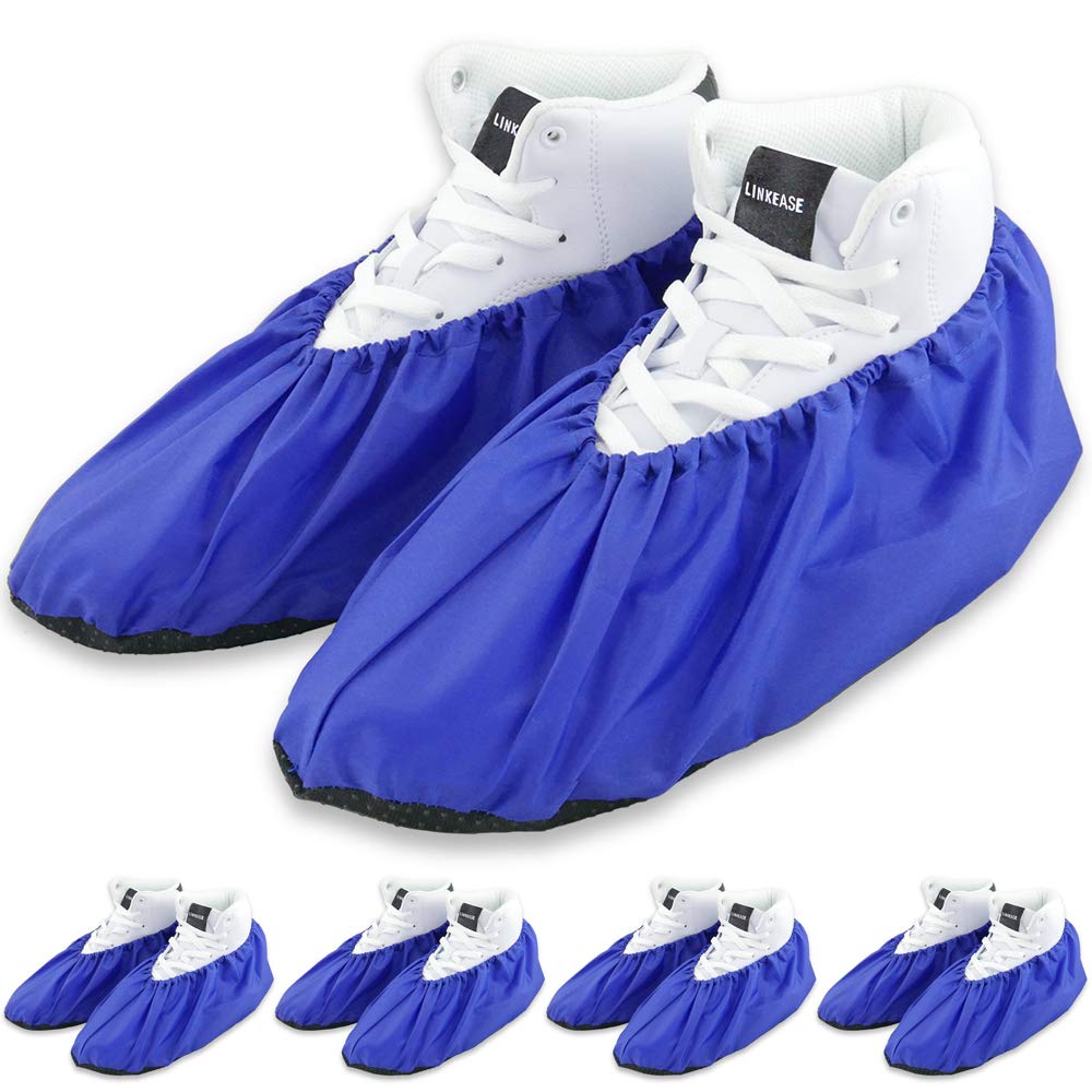 LINKEASE Reusable Boot & Shoe Covers Water Resistant Non Skid and Washable for Real Estate Contractors to Keep Floors Carpets Footwear and Rooms Clean