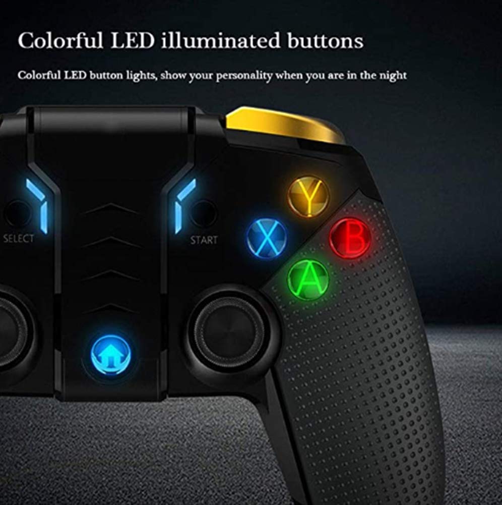 Phil Beauty Manette De Jeu sans Fil Bluetooth Contrôleur De Jeu avec L2 / R2 Est Analogique Et Fonction Turbo Combo Convient pour Smartphone/Tablette/Ipad Android/PC Windows