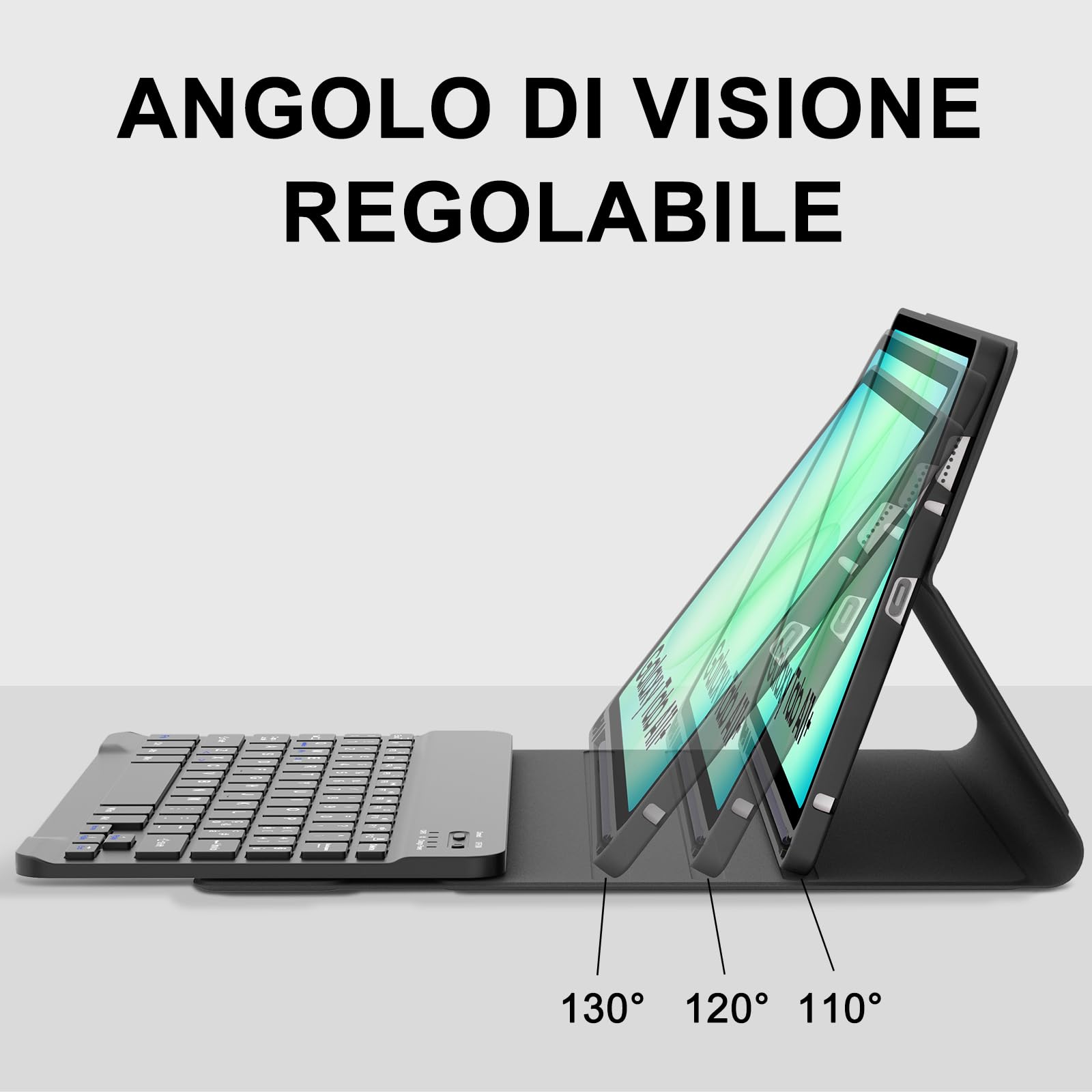 JADEMALL Tastiera per Samsung Tab A11+/A11 Plus 11" 2025, Italiana QWERTY Tastiera Bluetooth Bluetooth Magnetica Staccabile per Samsung Galaxy Tab A11+ Plus 11" 2025 SM-X230/X235/X236B, Nero