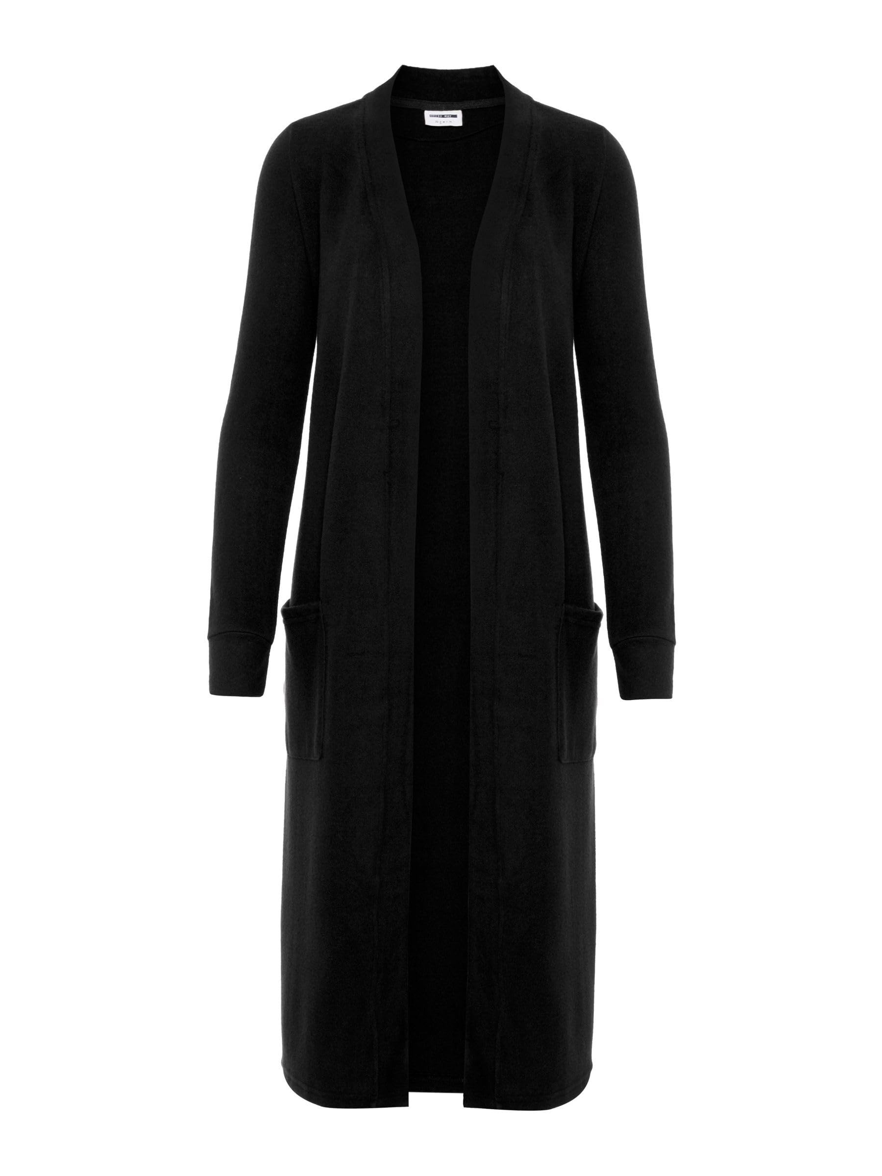 Noisy may Damen Nmcity L/S Long Noos Cardigan, Schwarz, S EU