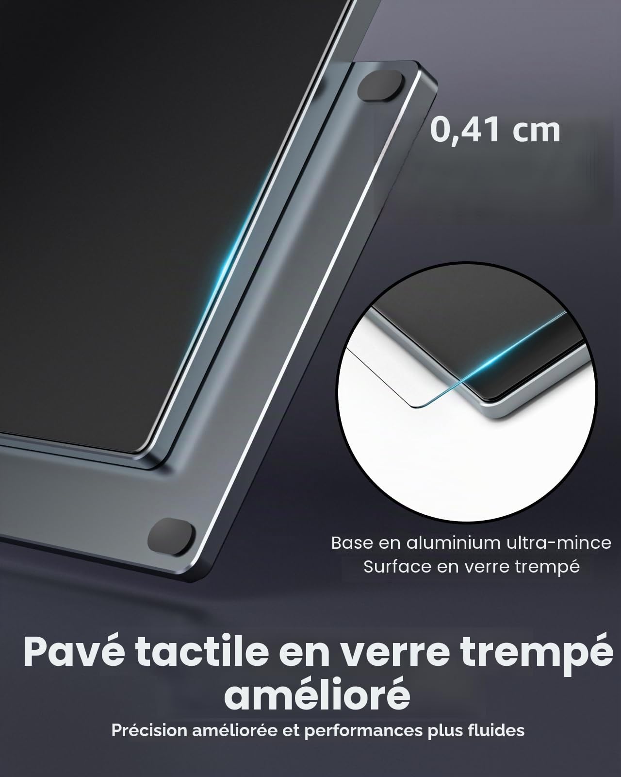 seenda Pavé Tactile pour Mac et Windows, trackpad en métal de Haute précision avec Commande Multi-Touch, Double Mode, pavé Tactile Filaire pour MacBook/PC/Ordinateur Portable (A)