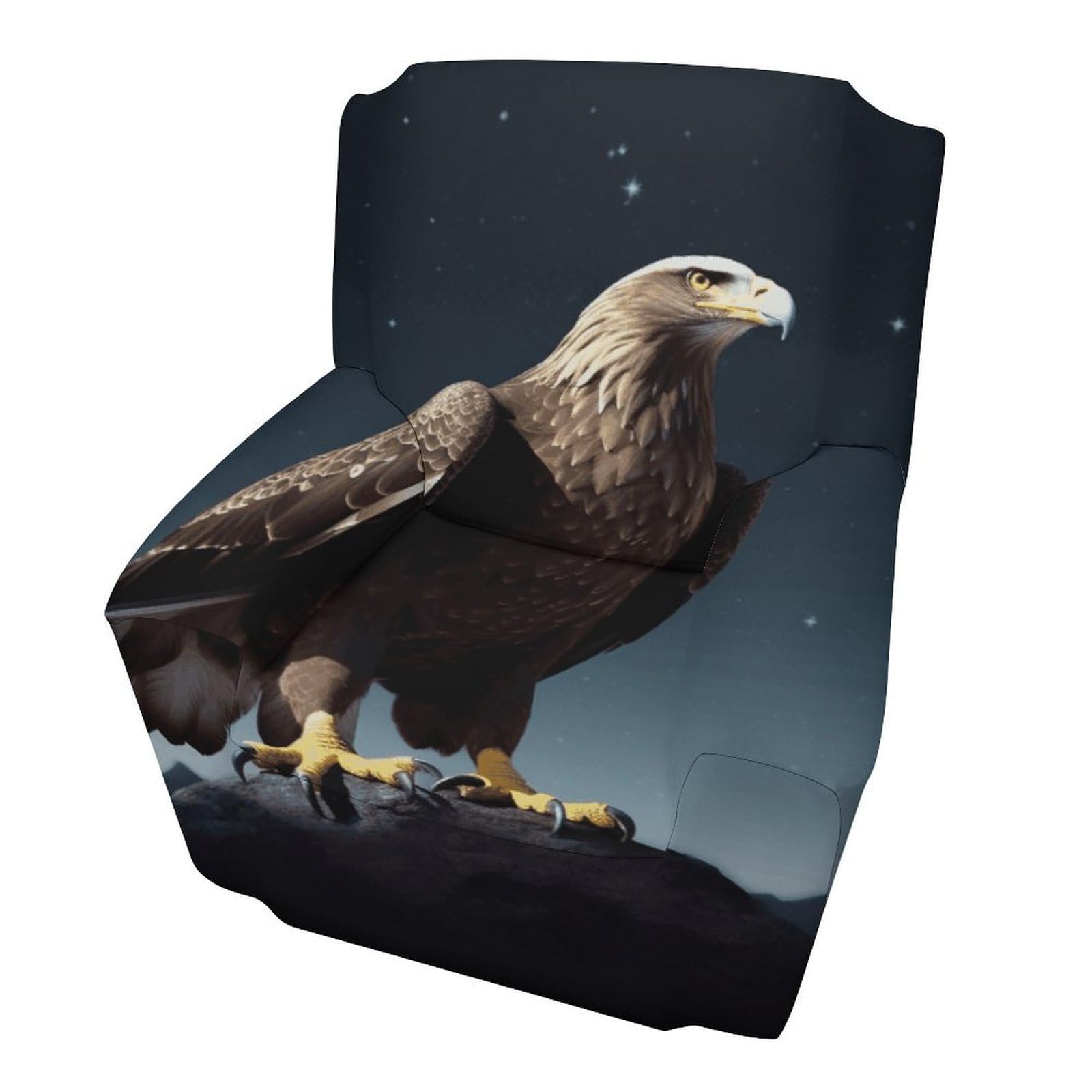 Fodpand Style Eagle Under The Stars Sofa Cover Soft 1 Seater Sofa Slipcover For Pets Washable,Couch Cover With Elastic Straps Furniture Protector