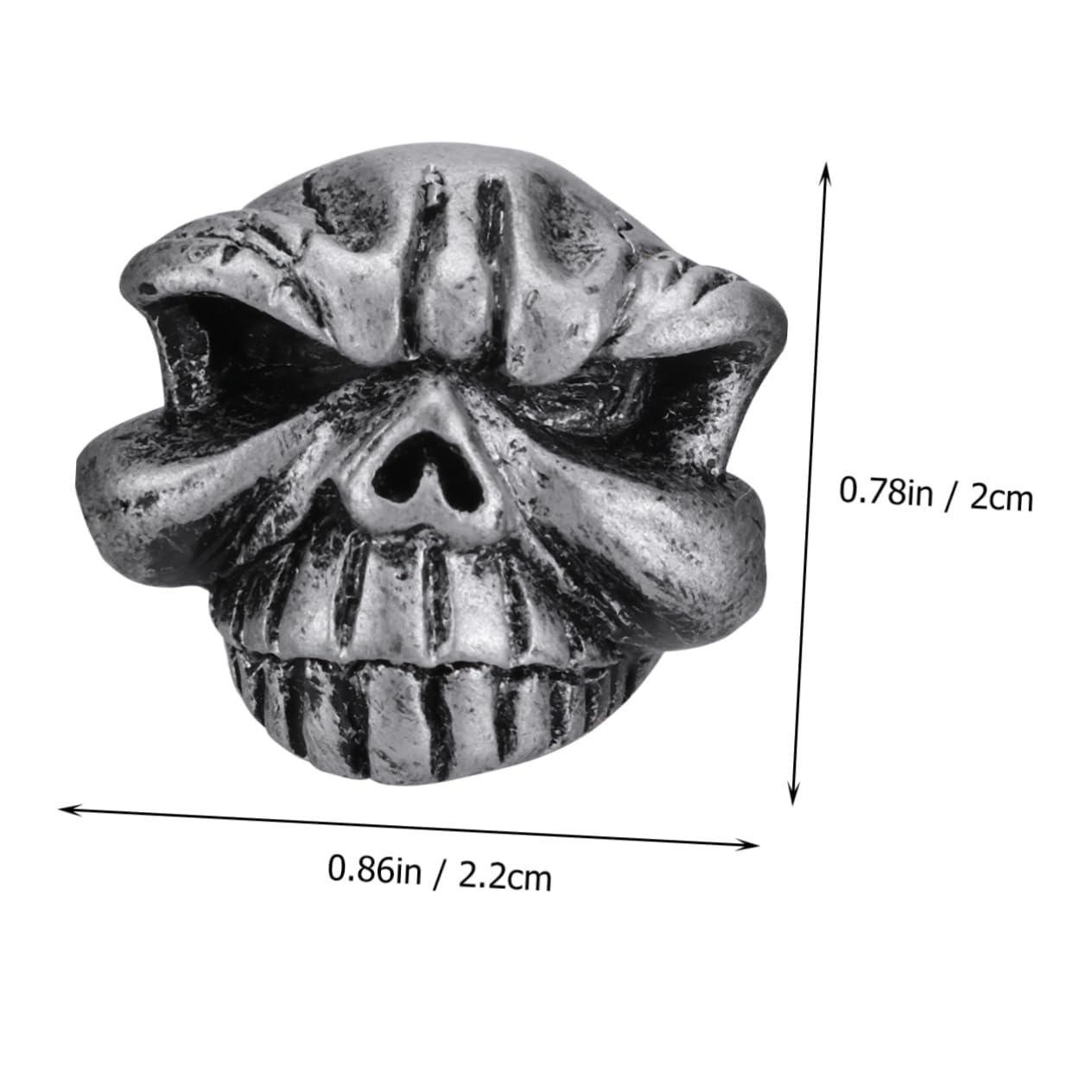 GLEAVI 3sätze Skull Ventilkappen Für Motorräder Und Fahrräder Kreatives Design Silber Schützt Vor Schmutz Und Feuchtigkeit Einfache Installation Zubehör Für Biker Und Radfahrer