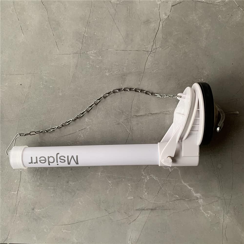 One Piece Flush Valve, Universal Repair Kit - 2 Inch Flapper/10 Inch High Overflow Tube White