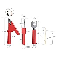 Vista 39 de Goupchn Kit de cables de prueba de multímetro de silicona, 25 piezas con juego de sondas afiladas de precisión chapado en oro reemplazable, clips