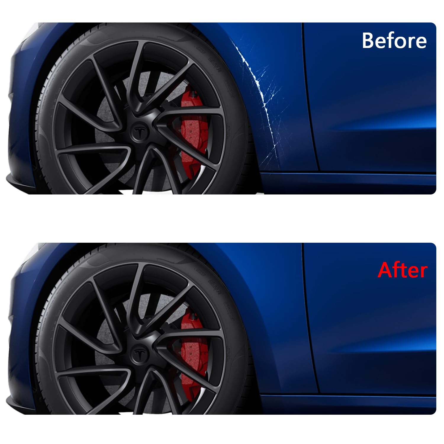 TOPABYTE Pintura Retoque para Tesla Model Y/3/S/X Lápiz de Retoque, Bolígrafo de Reparación Arañazos Coche para Tesla Highland Accesorios, Touch Up Paint Pen, Deep Blue Metallic - PPSB