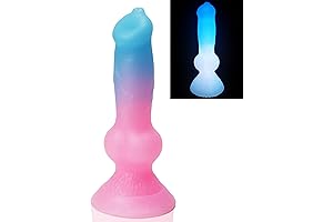 Realistic Dog Dildo Glow In Dark with Knot