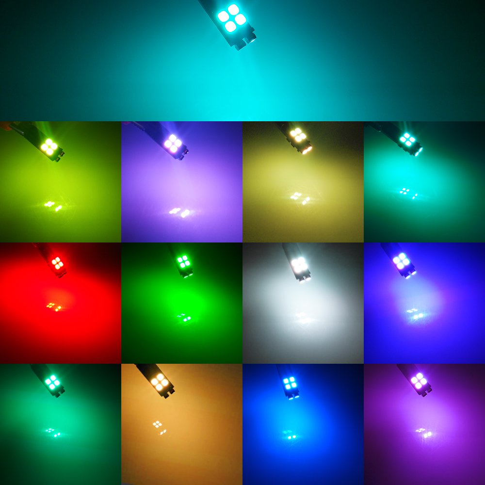 Amazon | Futwod ポジションランプ T10 LED RGB ホワイト ブルー