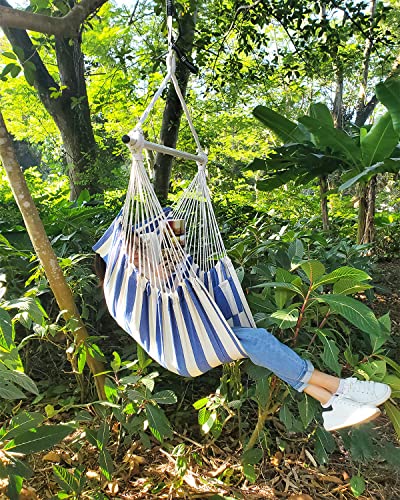 Lulladle Hammock Chair Hanging Rope Swing - Hammock Chair Bedrooms - Swing Chair Indoor - Hanging Chair Outdoor - Max Weight 500 Lbs #TOP4