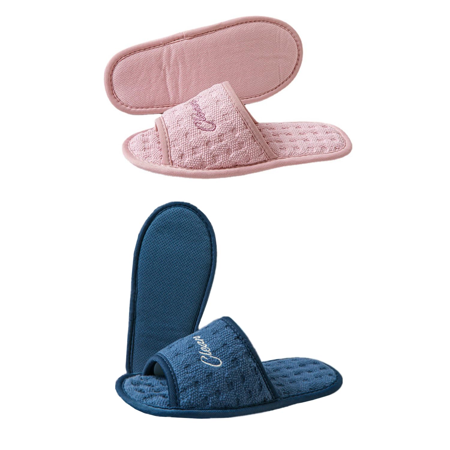 Pantoufles de voyage portables et chaussons invités intérieur en coton