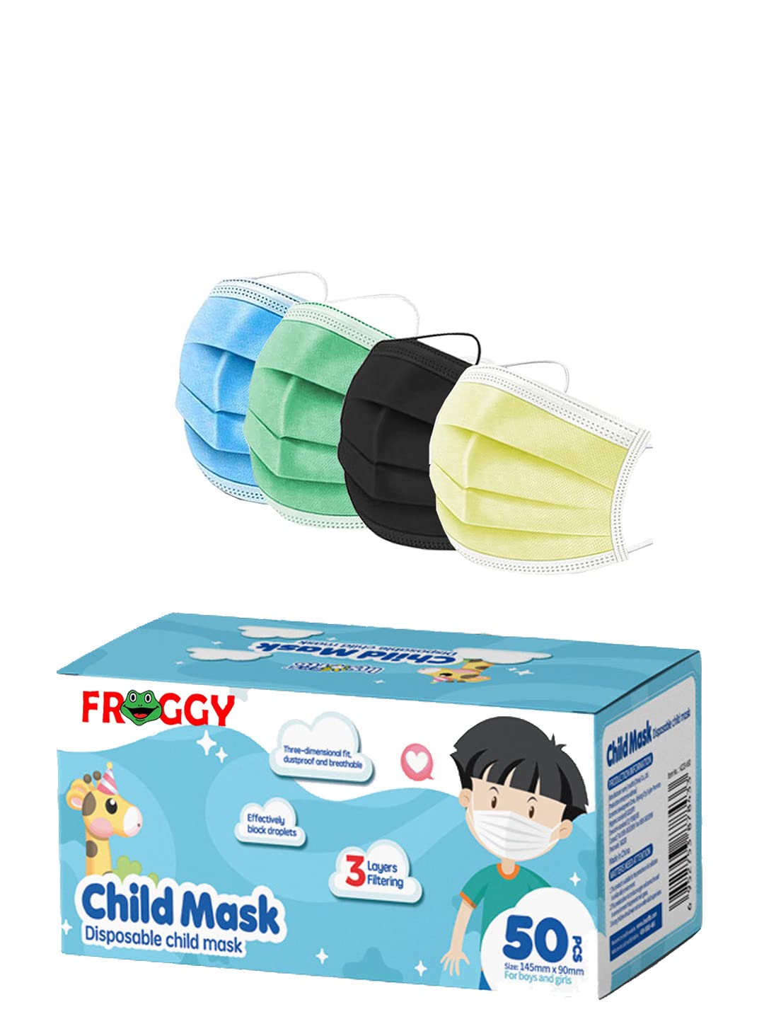 hobf Surgical Mask Pack containing surgical masks 3 layer 100 pieces/pack of 100 / pack of 50 / black surgical mask pack of 100 & 200 - surgical mask for kids FGK-3Ply Kids-57-YL,BL,BK,GR (B09NC457ZY) Amazon Price History, Amazon Price Tracker