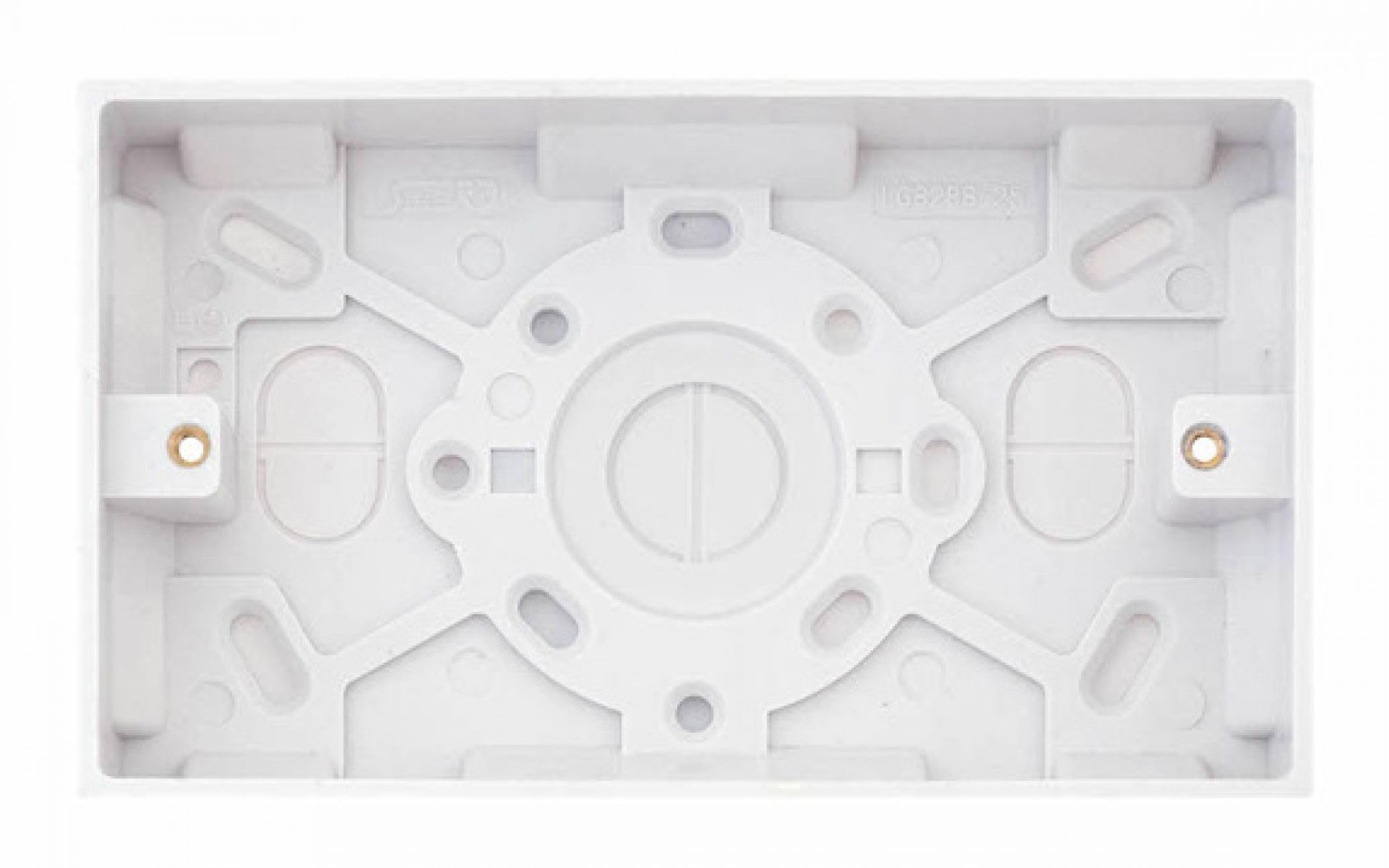 Selectric Square Edged 2 Gang Surface Pattress Box 25mm