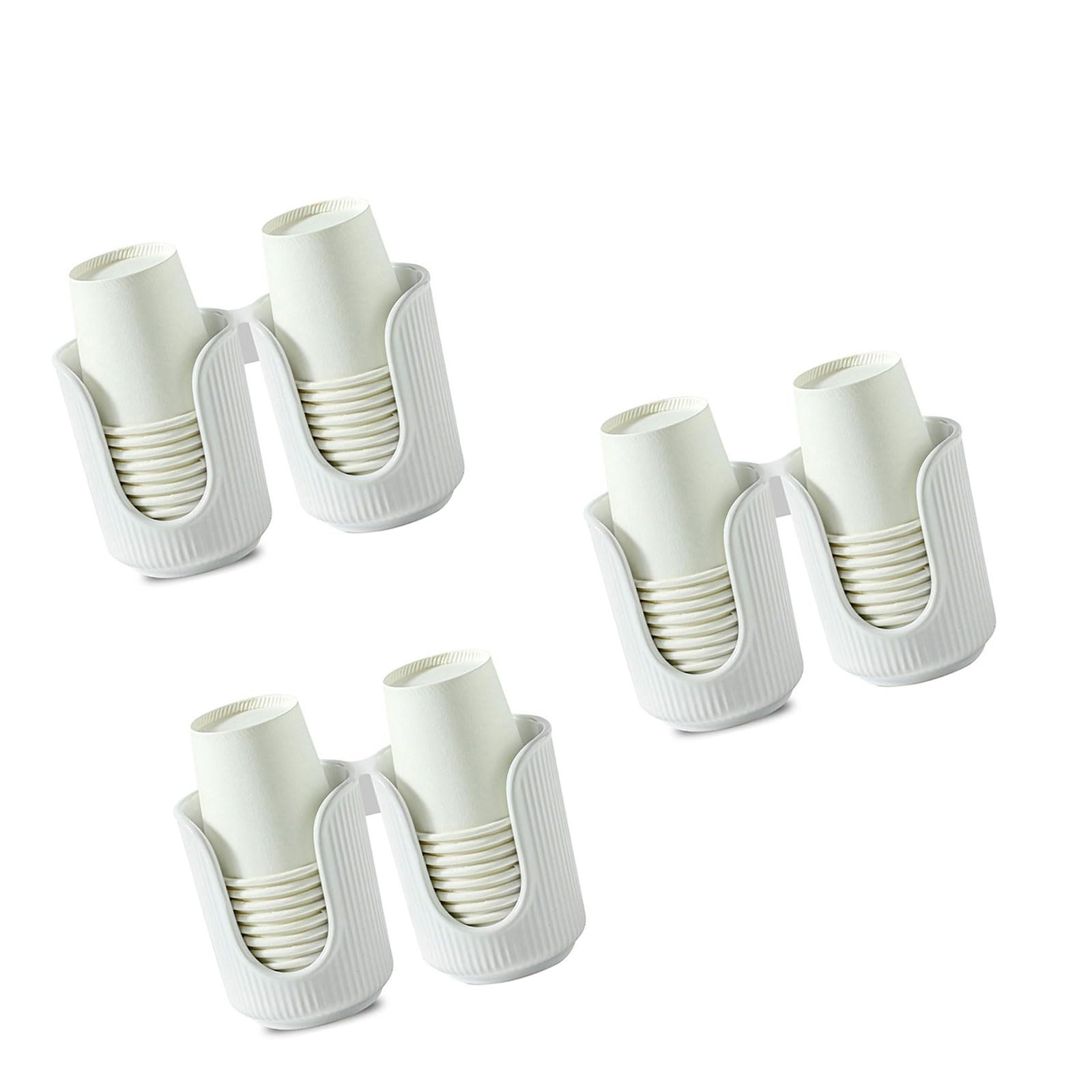 HZBB Practical Paper Cup Storage Solution with Double Compartments Elegant Designs Home Accessory for Social Gatherings Tabletop Cup Storage