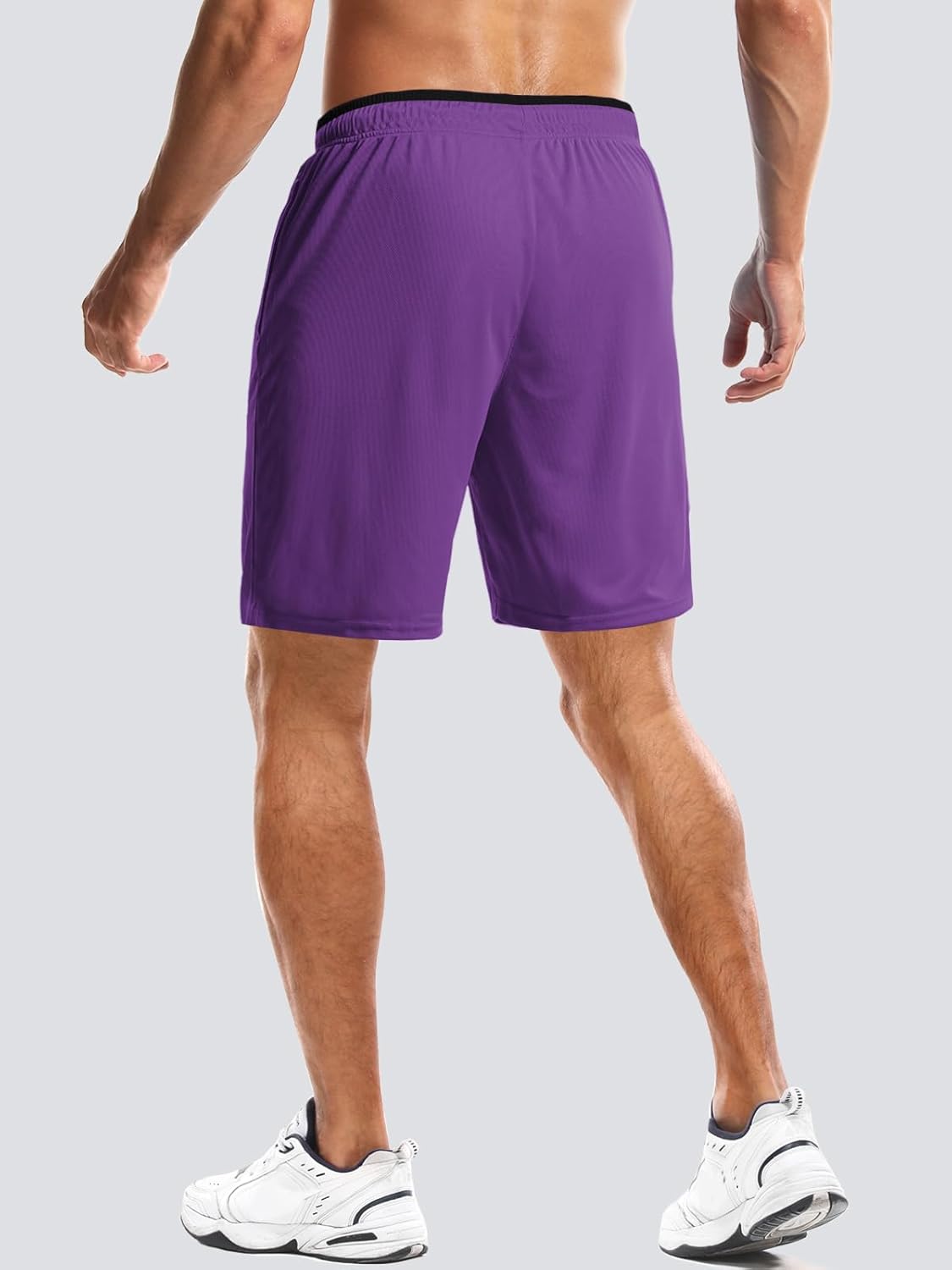 Aolesy Men's Gym Workout Shorts 5"/7"/10" Lightweight Bodybuilding Athletic Shorts Running Training with Zip Pockets - Image 2