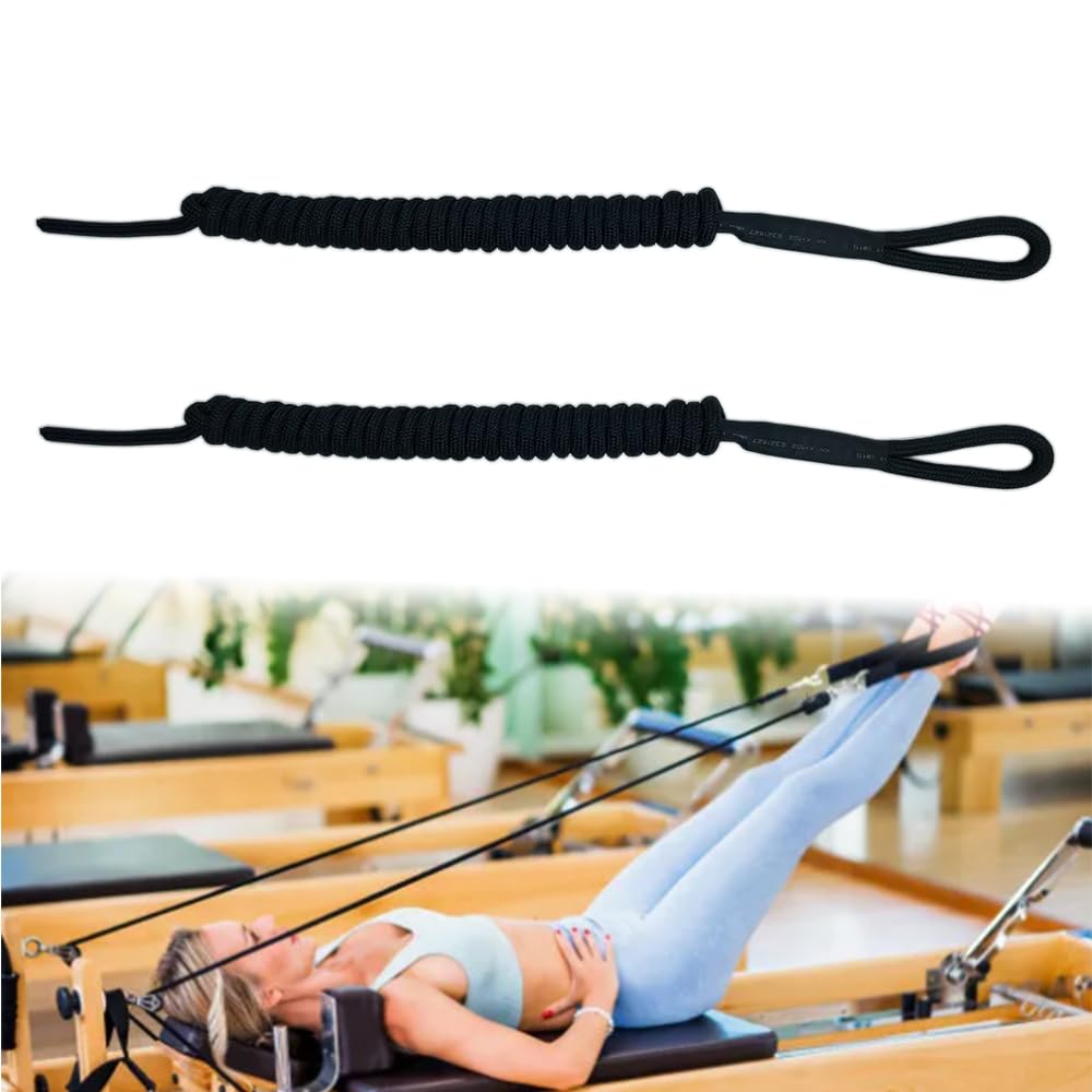 LOOEEL Pilates-Reformer-Zugseil-Teile, Pilates-Reformer-Seile, Ersatzgurt, geeignet für Heimstudio, Verwendung von Yoga-Fitnessgeräten, Kernbett-Zubehör, Yoga-Gurt, 2 Stück.