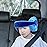 Letton Child Head Support for Car Seats - Adjustable Toddler Car Seat Head Holder Head Strap, Breathable Kids Headrest Neck Relief - A Comfortable Sleep Solution (Blue Dinosaur)