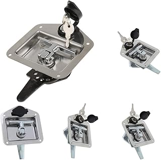 5X Stainless Steel T Handle Cam Latch with Wrenches - Folding Handle Latch for Truck Towing Toolbox