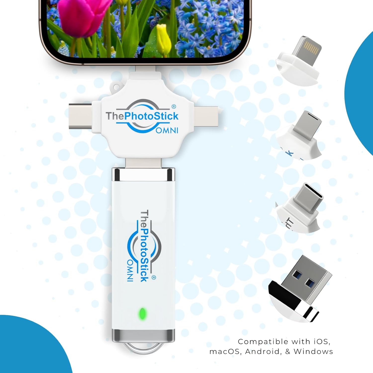 ThePhotoStick® Omni 32GB Memory Stick & USB Flash Drive – Photo & Video Backup for iPhone, Android, Mac & PC – Multiport Connection to Easily Store & Transfer Files - Image 9