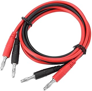 Cabos de teste de plugue de banana Zyyini, 2 peças de cabo de teste de plugue de banana de 4 mm para plugue de banana para multímetro para trabalho de teste elétrico ou de laboratório