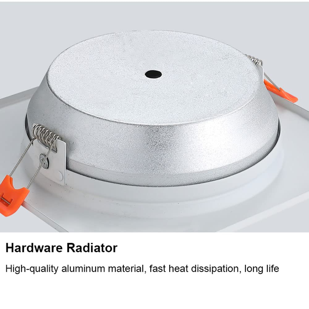 Faretto LED antiriflesso, 7 W x 2, da incasso, nero, rettangolare, illuminazione da incasso, doppia testa, per soggiorno, soffitto, senza sfarfallio/B/4000K