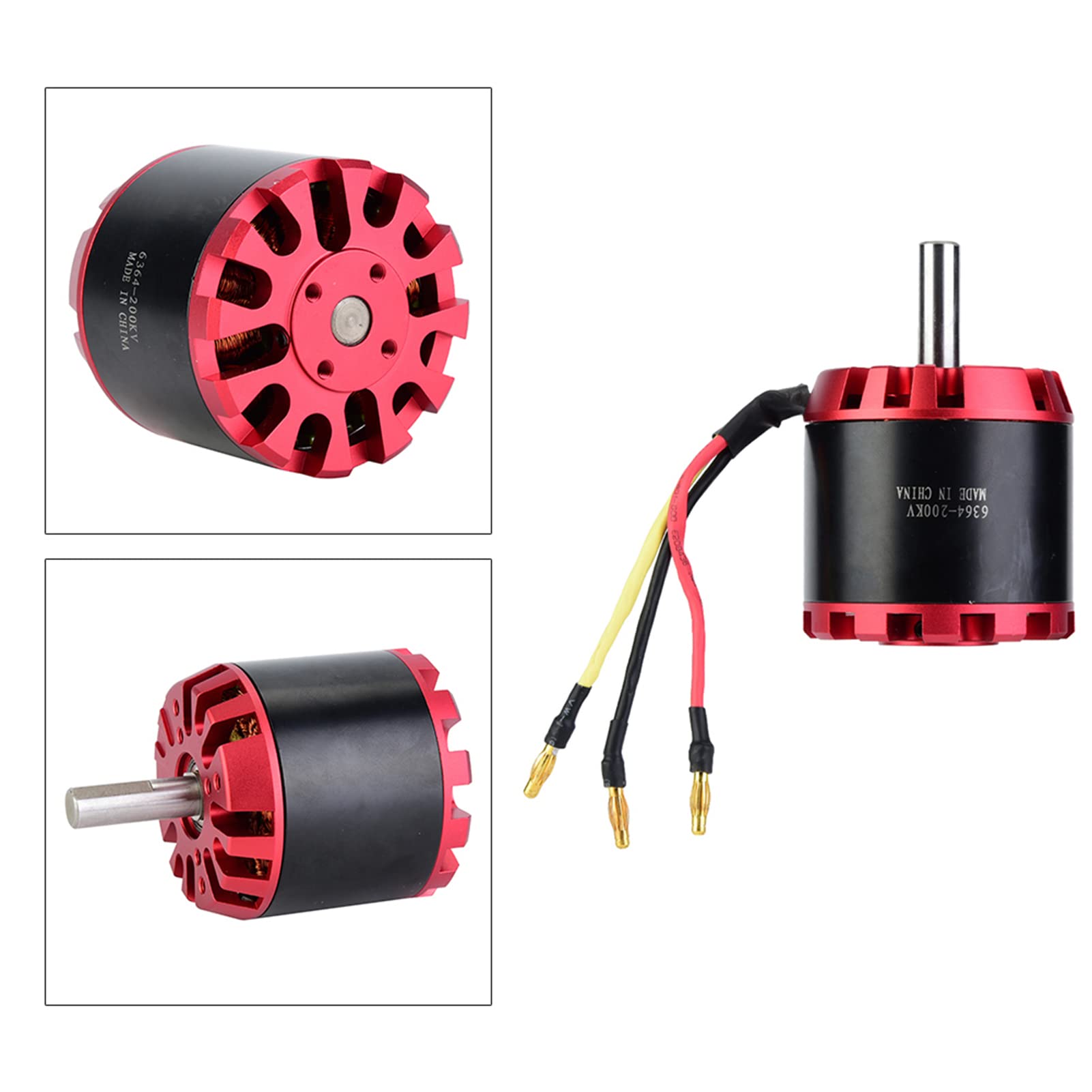 Demeras Moteur sans Brosse de Planche à roulettes électrique 6364 200KV Moteur sans capteur sans Brosse pour la Planche à roulettes de Scooter d'équilibrage électrique