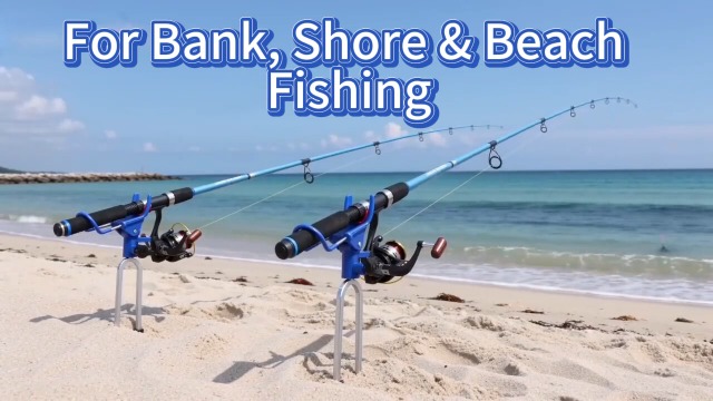 DZrudun Fishing Rod Holder for Ground, Fishing Pole Holders for Ground 1 Pack, 360 Degree Adjustable Rod Holders for Bank Fishing with Long Drill Stake for Shore, Beach, Mud and Catfish