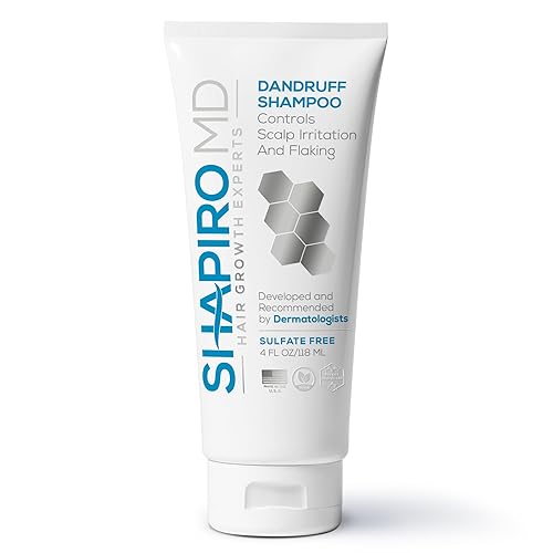 Shapiro MD Hair Growth Experts Champú 2 en 1 para la caspa y la pérdida de cabello, reduce la picazón y la descamación mientras engrosa la