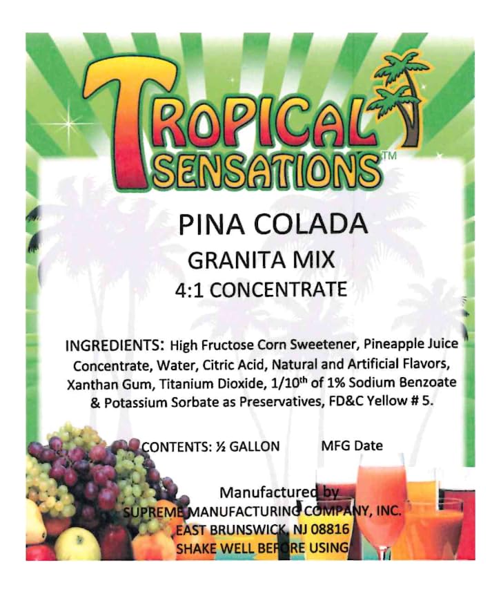 Amazon.com: Tropical Sensations Piña Colada Granita Slushie Mix