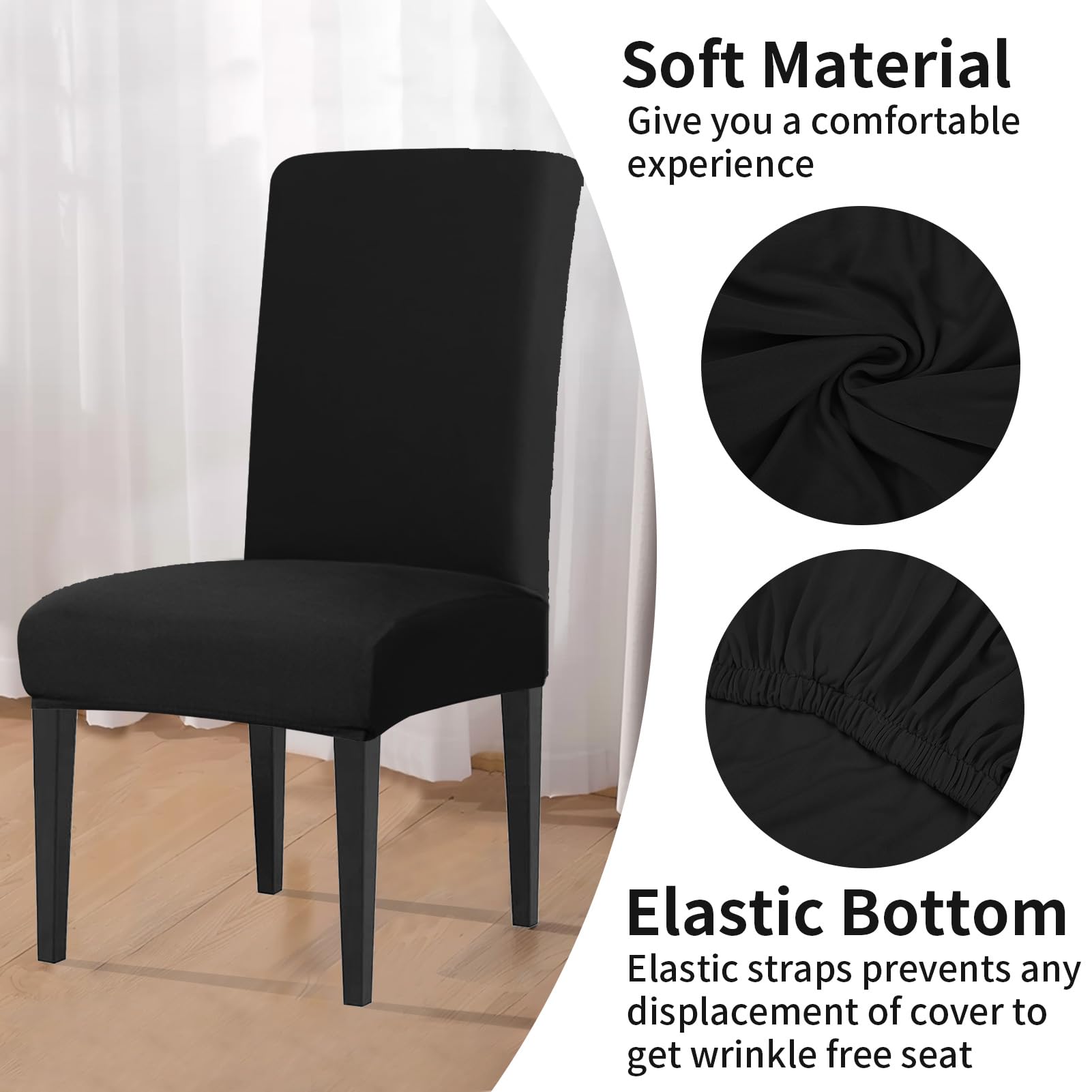 LUSCHEER Dining Room Chair Covers Set of 4 - Image 2