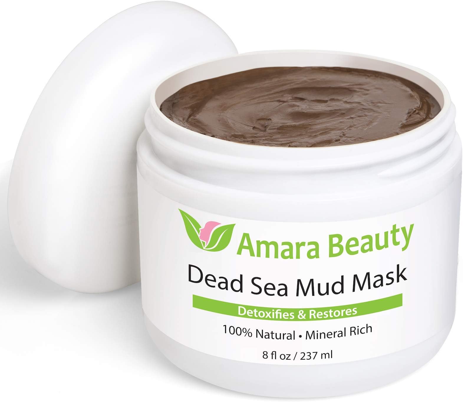 Dead Sea Mud Mask for Face & Body - Pure Mud with No Fillers Detoxifies & Restores Healthy Skin - 8 oz.