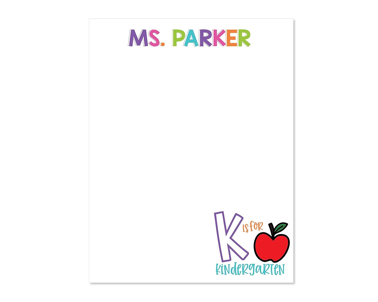 PRINTED PERSONALIZED NOTEPAD, Gifts for Teachers
