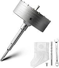Kit couronne de forage de 150 mm avec adaptateur SDS plus de 220 mm et foret de centrage de 8 x 110 mm, couronne de forage pour maçonnerie et béton
