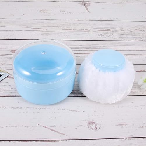 Miniatura 8 de Soplo de polvo corporal, 2 unidades, polvo de cuerpo grande, caja de soplo de polvo azul para bebés, mujeres y niñas, contenedor de polvo corporal