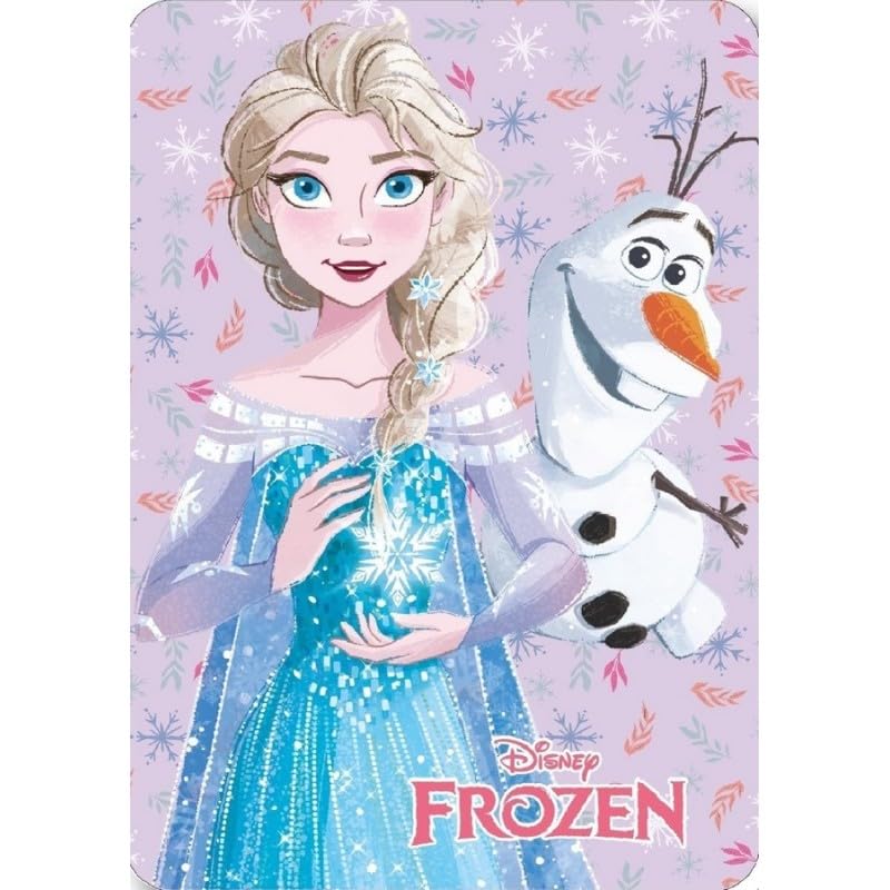 anemone Plaid Polaire La Reine des Neiges (Frozen) Officiel 100 x 140 cm – 100% Microfibre Doux et Chaud (C)