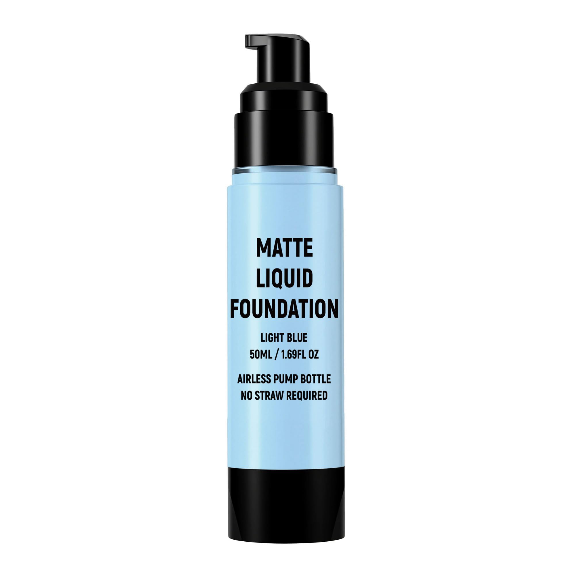 Light Blue Face Paint, Liquid Makeup Foundation, Flawless & Full Coverage Demi Matte Finish, Professional Body Paint For Halloween Cosplay, Sally, Corpse Bride, Avatar, Cortana SFX Make up
