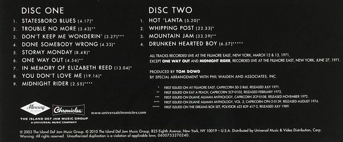 AT FILLMORE EAST D.E.J.