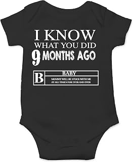 CBTwear I Know What You Did 9 Months Ago - Funny Pregnancy Announcements - Cute Infant One-Piece Baby Bodysuit