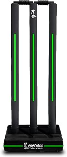 Cockatoo Premium Cricket Wicket Set l Heavy Duty Plastic l Fluorescent Green l Standard Size l 3 Stumps+2 Bails+1 Stand Se... Price In India