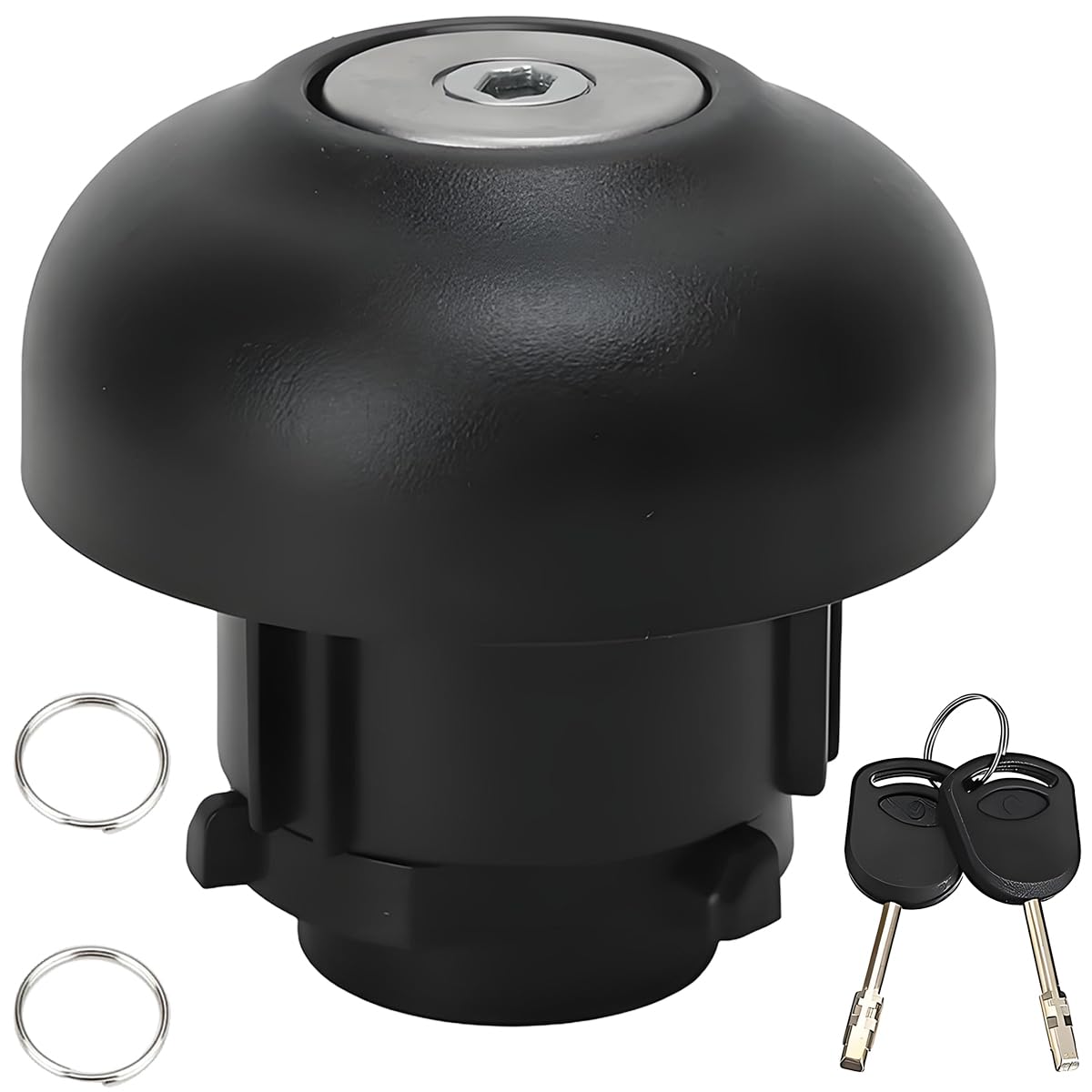 ZAMDOE 1715043 Tapa del Tanque de Combustible para Transit MK7 VII [2006-2018] Tapa del depósito de Gasolina con Cerradura 9C119K163AA Accesorios para automóviles con 2 Llaves