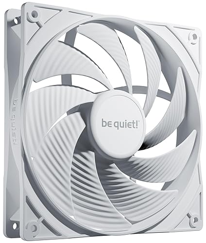 be quiet! Pure Wings 3 140mm PWM high-Speed White Fan | Speed-regulating Closed Loop Motor | High top-end Speed | Low Minimum RPM | Optimized Fan Frame | Extraordinary air Pressure | BL113 - PW 3 140 PWM High-Speed - White