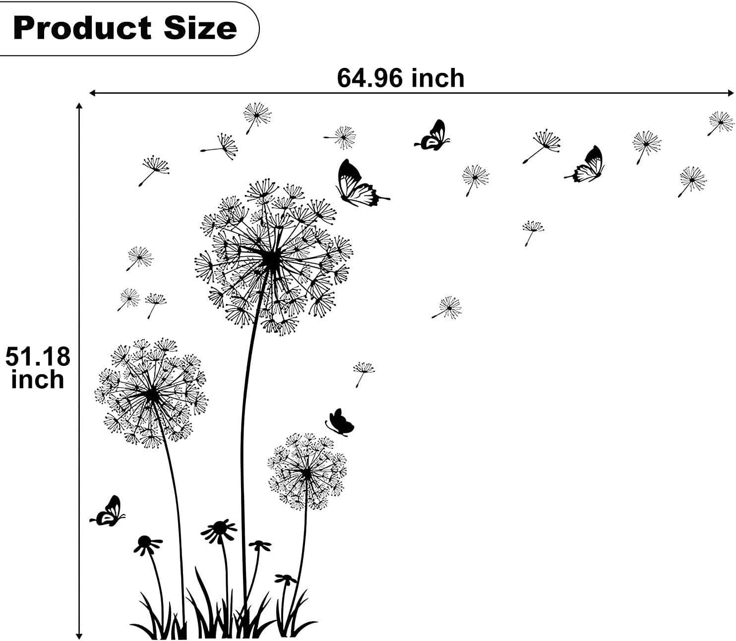 ウォールステッカー 和む家花 TMR【北欧インテリア】 - 北欧ラグ・おしゃれなカーテン・人気インテリア収納通販 | Puolukka タンポポ ウォールステッカー 花 蝶 飛ぶウォールデカール、ウォールアートステッカー デカール ベッドルーム リビングルーム ソファ